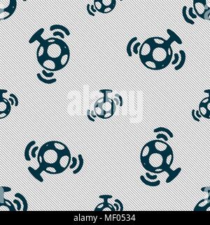 mirror ball disco icon sign. Seamless pattern with geometric texture. Vector illustration Stock Vector