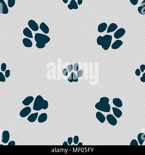 trace dogs icon sign. Seamless pattern with geometric texture. Vector illustration Stock Vector