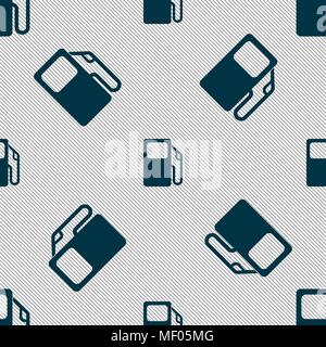 Auto gas station icon sign. Seamless pattern with geometric texture. Vector illustration Stock Vector