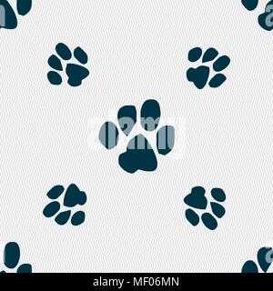 trace dogs icon sign. Seamless pattern with geometric texture. Vector illustration Stock Vector