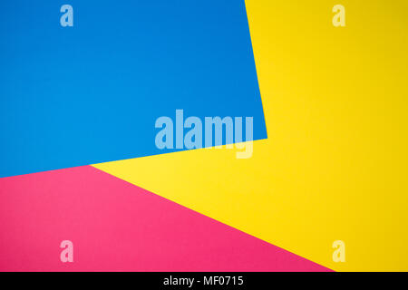 Colorful papers geometry flat composition background Stock Photo