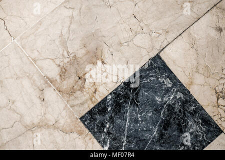 Marble tiled floor background Stock Photo