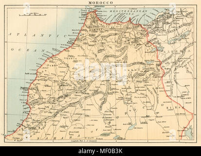 Map of Africa, Morocco Stock Photo - Alamy