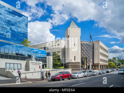view of the Family Court of Australia in the Parramatta Justice Precinct, greater Western Sydney, New South Wales, Australia Stock Photo