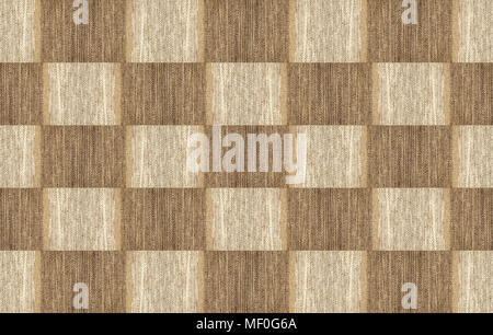 Abstract background.Camel wool fabric texture pattern collage in a chessboard order. Stock Photo