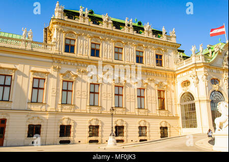 Upper Belvedere, Belvedere is a historic building complex in Vienna, Austria. The building was completed in 1723 Stock Photo