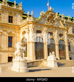 Upper Belvedere, Belvedere is a historic building complex in Vienna, Austria. The building was completed in 1723 Stock Photo