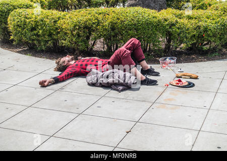 Passed Out On Sidewalk