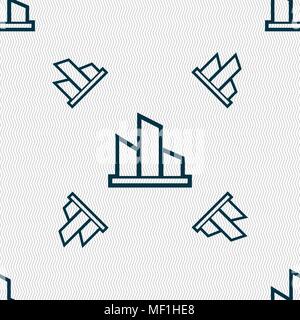 Diagram icon sign. Seamless pattern with geometric texture. Vector illustration Stock Vector