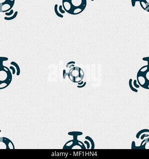 mirror ball disco icon sign. Seamless pattern with geometric texture. Vector illustration Stock Vector