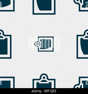sheet of paper icon sign. Seamless pattern with geometric texture. Vector illustration Stock Vector