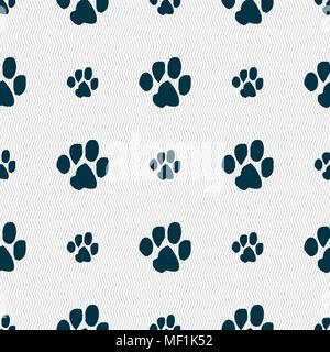 trace dogs icon sign. Seamless pattern with geometric texture. Vector illustration Stock Vector