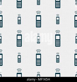 the remote control icon sign. Seamless pattern with geometric texture. Vector illustration Stock Vector