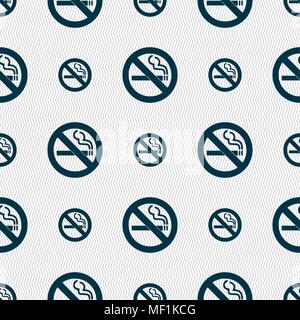no smoking icon sign. Seamless pattern with geometric texture. Vector illustration Stock Vector