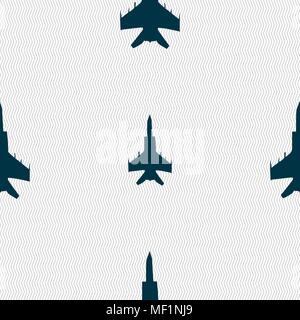 fighter icon sign. Seamless pattern with geometric texture. Vector illustration Stock Vector