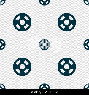 film icon sign. Seamless pattern with geometric texture. Vector illustration Stock Vector