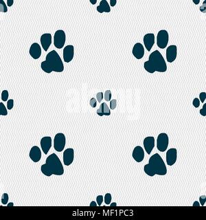 trace dogs icon sign. Seamless pattern with geometric texture. Vector illustration Stock Vector