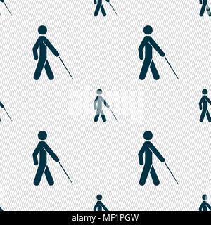blind icon sign. Seamless pattern with geometric texture. Vector illustration Stock Vector
