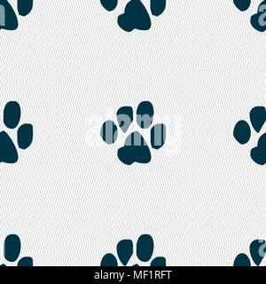 trace dogs icon sign. Seamless pattern with geometric texture. Vector illustration Stock Vector