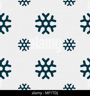 snowflake icon sign. Seamless pattern with geometric texture. Vector illustration Stock Vector