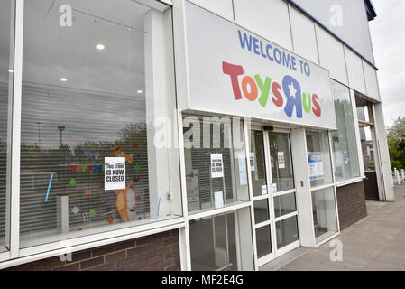 Brent Cross, London, UK. 24th April 2018.  Toys R Us has now closed all of its stores after going into administration. Stock Photo