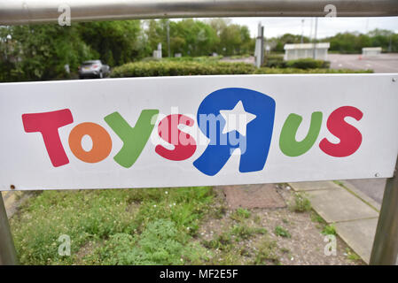 Brent Cross, London, UK. 24th April 2018.  Toys R Us has now closed all of its stores after going into administration. Stock Photo