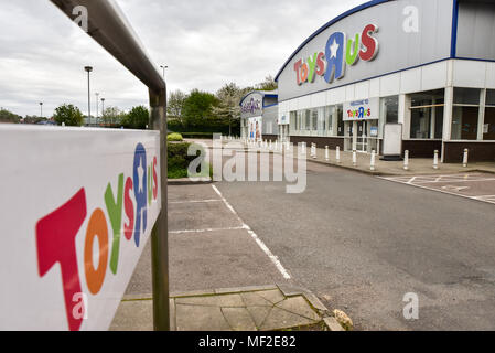 Brent Cross, London, UK. 24th April 2018.  Toys R Us has now closed all of its stores after going into administration. Stock Photo