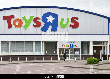 Brent Cross, London, UK. 24th April 2018.  Toys R Us has now closed all of its stores after going into administration. Stock Photo