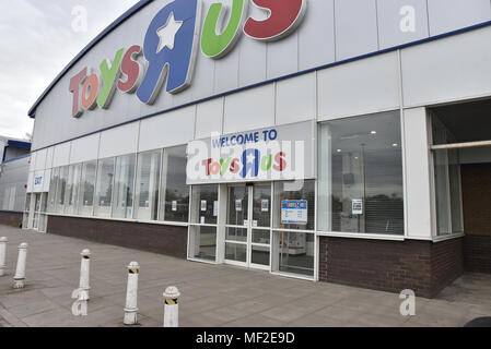 Brent Cross, London, UK. 24th April 2018.  Toys R Us has now closed all of its stores after going into administration. Stock Photo