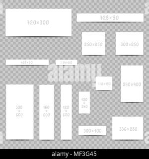 Set Of Rectangular Web Banners With Space For Text Texture With