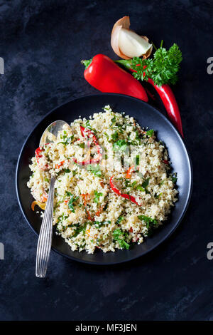 Plate of Couscous salad Stock Photo