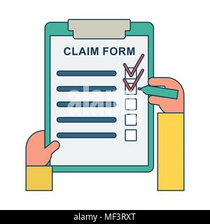 claim form blank Stock Vector