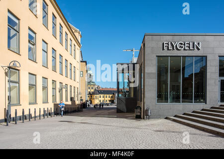 Flygeln concert and conference building in the indsutrial landscape of Norrkoping. Norrkoping is a historic industrial town in Sweden. Stock Photo