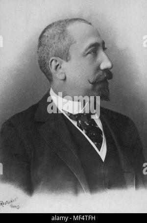 Portrait of Anatole France ( 1844 - 1924 ) French writer  -  photography by  Reutlinger Stock Photo