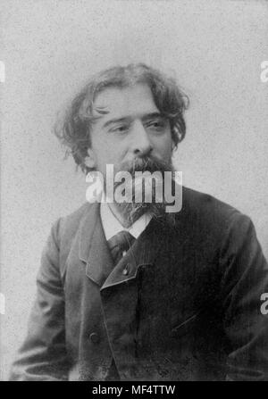 Portrait of Alphonse Daudet ( 1840 - 1897 ) French writer  -  anonymous photography Stock Photo