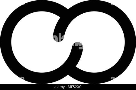 Rings flat icon, vector icon, isolated on white background Stock Vector