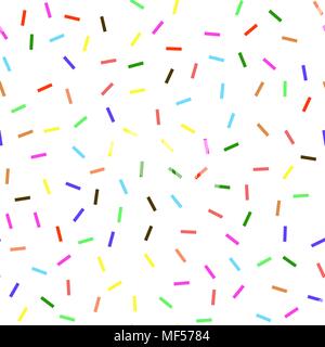 Sweet Donut Texture. Colored Sprinkles Seamless Pattern Stock Vector