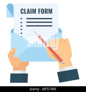 claim form blank Stock Vector