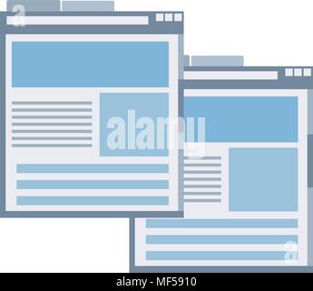Browser windows open Stock Vector