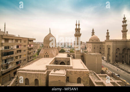 Egypt, Cairo, Al Mahmoudeya Mosque, Al Rifai Mosque, Sultan Hassan Mosque, The Citadel Stock Photo
