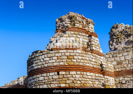 Ruins of the Wall around the Old City of Nesebar, UNESCO world heritage, Bulgaria Stock Photo