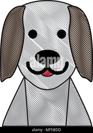 cute dog icon over white background, colorful design. vector illustration Stock Vector