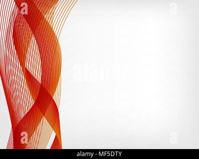 abstract vector waved line background - red and orange Stock Vector