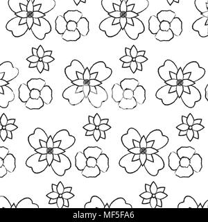 grunge beautiful flowers with natural petals background Stock Vector