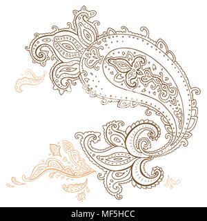 Hand Drawn Paisley ornament. Stock Vector
