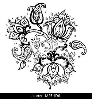 Hand Drawn Paisley ornament. Stock Vector