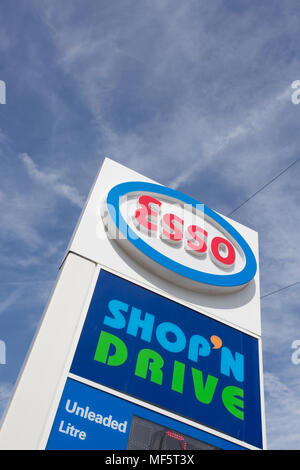 Esso petrol station signage Stock Photo
