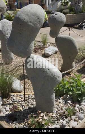 Adrian Gray Stonebalancing, Chelsea Flower Show 2015 Stock Photo