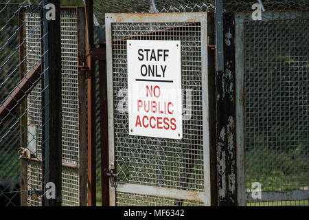 staff only sign Stock Photo