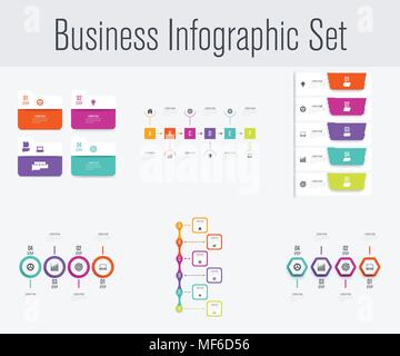 Set with infographics Stock Vector